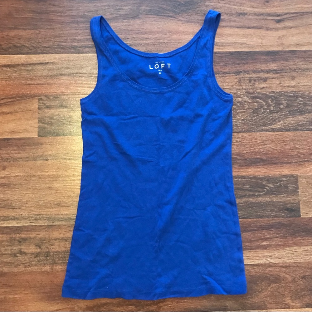 LOFT Cotton Blue Tank